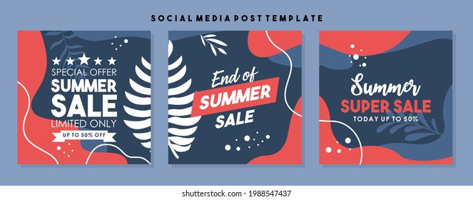 Summer sale tropic leaves flyer, poster, banner, design, template, background. Special offer discount big sale web banner. Mobile Digital display promotion for social media or website