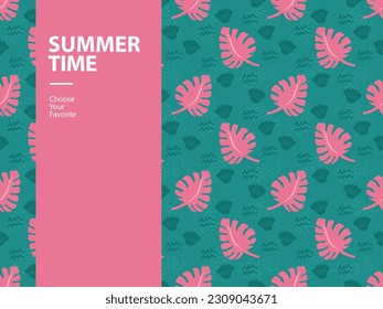 summer sale vacation element party vector holiday tropical blue poster beach season icon seamless