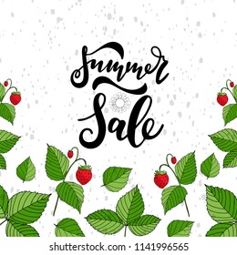 Summer sale Vector background for banner, poster, flyer, card, postcard, cover, brochure.