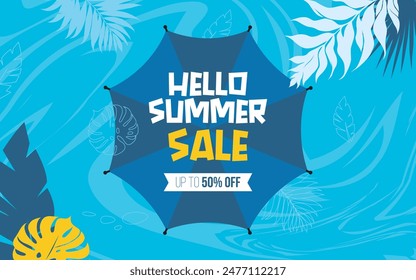 Summer Sale Vector Background Template Design