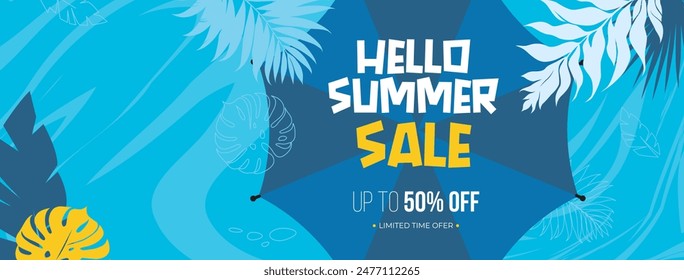 Summer Sale Vector Background Template Design