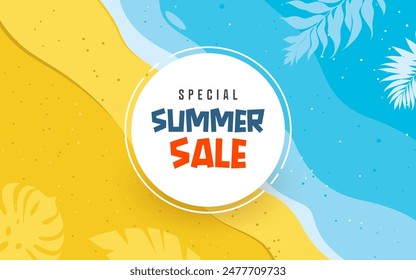 Summer Sale Vector Background Template Design