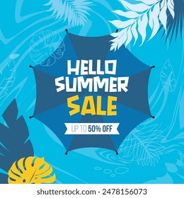 Summer Sale Vector Background Template Design