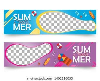 summer sale vector banner background - Vector