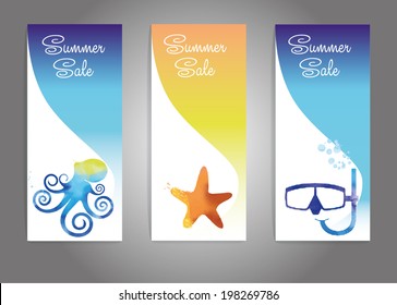summer sale. Vector banner background 