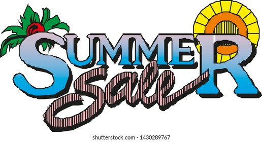 Summer sale vector banner design