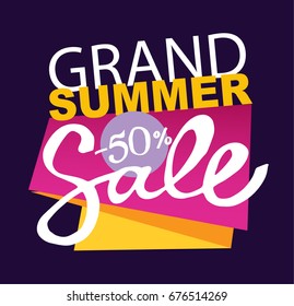 Summer sale vector banner.Vector illustration.