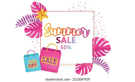 venta de verano elementos coloridos vectoriales, se pueden utilizar para la comercialización.