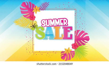 summer sale vector colorful elements, can be use for marketing.