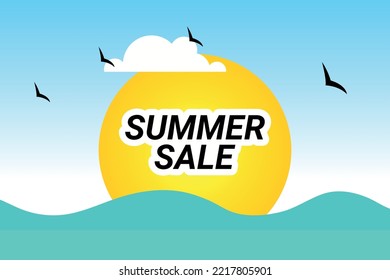 Venta de verano Diseño de elementos Vector 