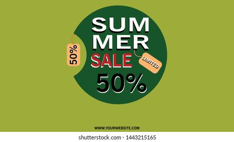 Summer Sale Vector and Icon for Banner Promotion