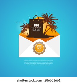 Summer sale vector illustration