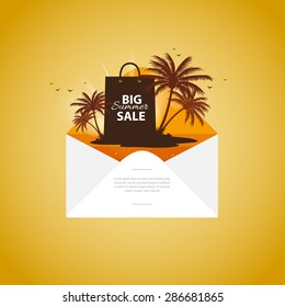 Summer sale vector illustration