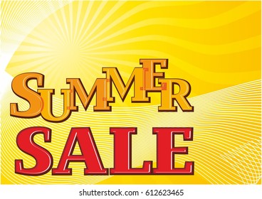 Summer sale, vector image