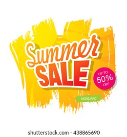 Summer sale. Vector template banner