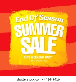 Summer sale. Vector template banner