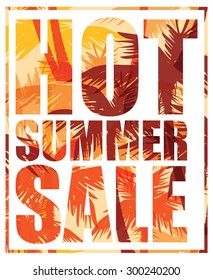 Summer SALE. Vector template for flyer, poster and other uses.