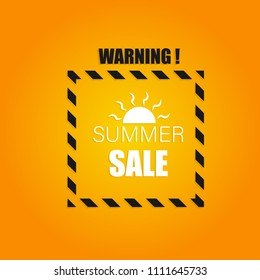 summer sale vector warning concepts