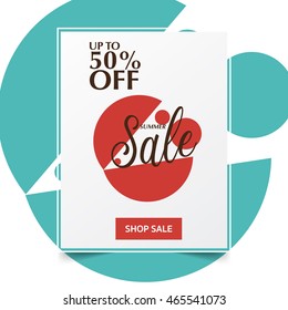 Summer Sale website banners and emails for sale for website and mobile website banners, posters, email and newsletter designs, ads, promotional material, Vector illustrations 