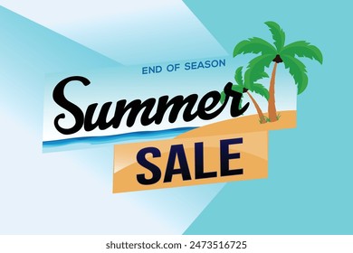 summer sale word text concept icon logo sign symbol vector note mega shopping style for use landing page, template, social media, web, mobile app, poster, banner, flyer, background, gift card, coupon
