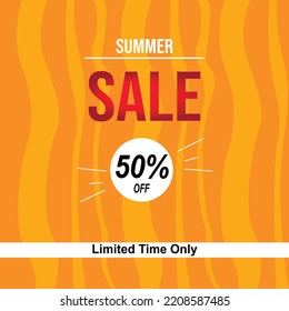summer sale with yellow color theme and simple design. suitable for posters and other templates