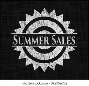 Emblema de tiza de ventas de verano