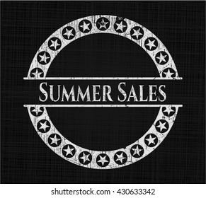 Emblema de pizarra de ventas de verano