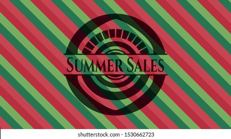 Summer Sales christmas emblem. Vector Illustration. Detailed.