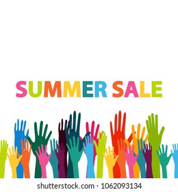 summer sales hands