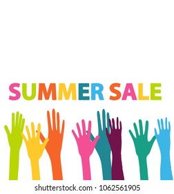 summer sales hands