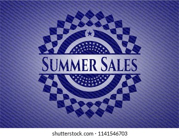 Summer Sales with jean texture