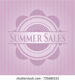 Summer Sales pink emblem
