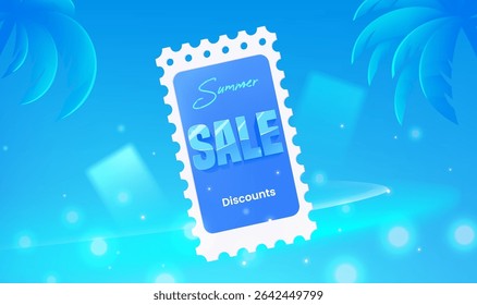 Summer sales promotion horizontal version of the template