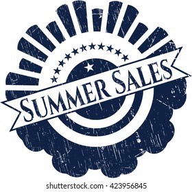 Summer Sales rubber grunge texture stamp