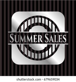 Summer Sales silvery shiny emblem