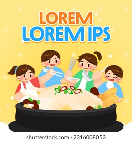 Summer Sambok Heat Healthy Food Event Template
