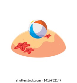 summer sand beach with beach balloon scene