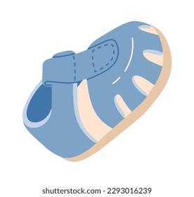 Summer sandal shoe for kids Fashionable footwear. Vector illustration