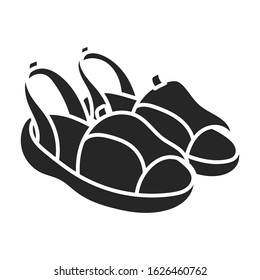 Summer sandal vector icon.Black vector icon isolated on white background summer sandal .