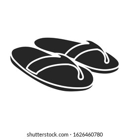 Summer sandal vector icon.Black vector icon isolated on white background summer sandal .