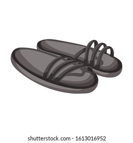 Summer sandal vector icon.Cartoon vector icon isolated on white background summer sandal .