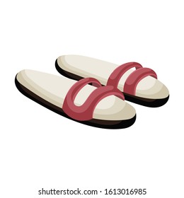 Summer sandal vector icon.Cartoon vector icon isolated on white background summer sandal .