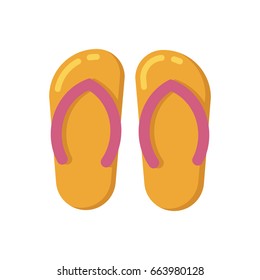 Summer sandals flat icon
