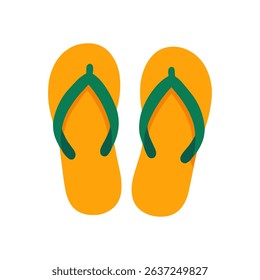 Summer sandals sunshine yellow footwear illustration design element