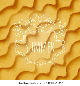 Summer sandy background, vector illustration