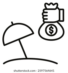 Summer Savings icon line vector illustration