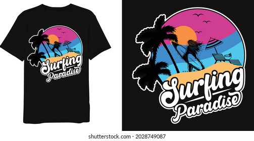 Summer Saying Girl Vintage Badge T-shirt Design.