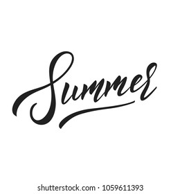 Summer. Script Lettering Summer design. Trendy Summer typography