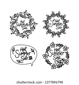 Summer Script Text Template Vector