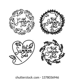 Summer Script Text Template Vector